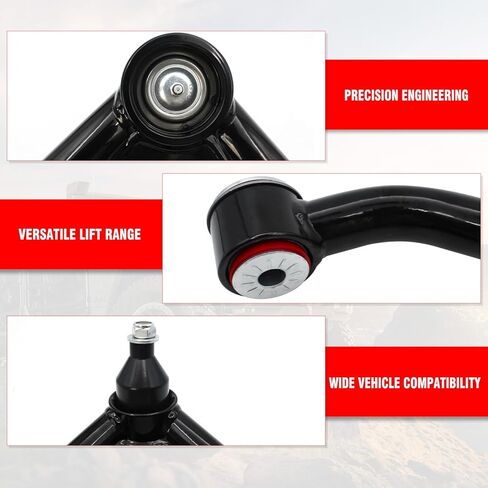 أذرع التحكم العلوية الأمامية للرفع 2-4 بوصة مع وصلة كروية لـ 2005-2024 تويوتا تاكوما وهيلوكس وفورتشنر قطعتان للتكيف 2-4 بوصة طقم تعليق الرفع ذراع تحكم قابل للتعديل لتويوتا تاكوما وهيلوكس وفورتشنر in Kuwait