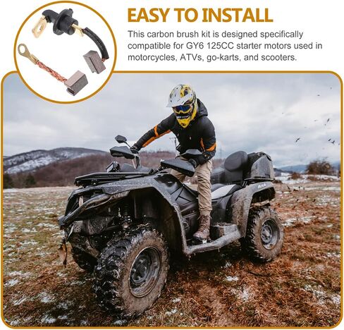 2 قطعة مجموعة فرشاة المحرك الكهربائي للدراجات النارية Atvs سكوتر سهلة التركيب استبدال فرشاة المحرك المبتدئ لتعزيز الأداء in Saudi Arabia