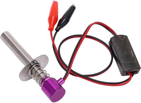 1/10 RC Electronic Glow Plug Starter Igniter 6V-24V 1/8 Nitro Engine Start Ignitor Tool Upgraded for 1:8 1:10 Scale Crawler Buggy Truck Car Boat Plane Helicopter HSP Traxxas Kyosho (Purple) in Saudi Arabia