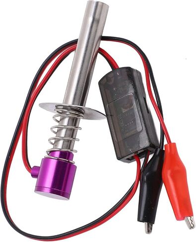 1/10 RC Electronic Glow Plug Starter Igniter 6V-24V 1/8 Nitro Engine Start Ignitor Tool Upgraded for 1:8 1:10 Scale Crawler Buggy Truck Car Boat Plane Helicopter HSP Traxxas Kyosho (Purple) in Saudi Arabia