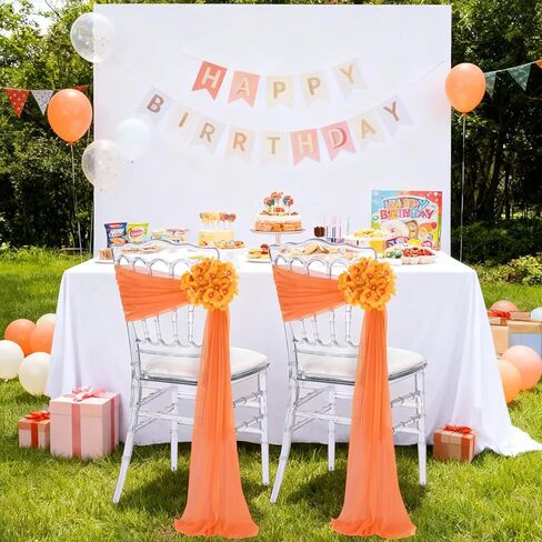 Soardream Cairs Chair for Wedding: 16 قطعة غطاء كرسي الكنيسة الشفافة مع الكوبية الاصطناعية لزخارف المأدبة الحفلات in Kuwait