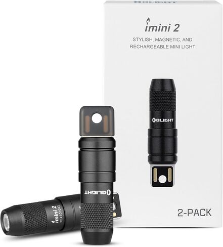 OLIGHT IMINI 2 EDC مصباح يدوي لسلسلة المفاتيح القابلة لإعادة الشحن، 50 لومن ضوء صغير مدمج ومحمول، مصابيح LED صغيرة لحلقة المفاتيح مع بطارية مدمجة مثالية للحمل اليومي وحالات الطوارئ (OD أخضر) in Kuwait