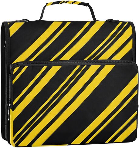 3 D-Ring Zipper Binder Bag, Witch Mushroom Black Background Pattern Removable Binder with Zipper Case Hold 300+ Sheets& 13 Inch Laptop for School Office Supplies Organizer in Saudi Arabia
