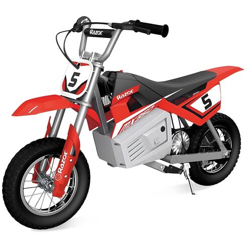 Razor MX500 Dirt Rocket للبالغين والمراهقين يركبون دراجة نارية كهربائية عالية عزم الدوران، بسرعة تصل إلى 15 ميلاً في الساعة، للأعمار من 14 عامًا فما فوق، أحمر in Saudi Arabia