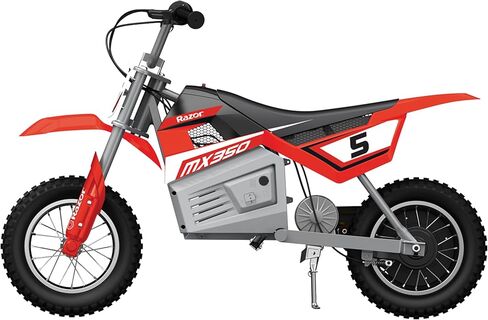 Razor MX500 Dirt Rocket للبالغين والمراهقين يركبون دراجة نارية كهربائية عالية عزم الدوران، بسرعة تصل إلى 15 ميلاً في الساعة، للأعمار من 14 عامًا فما فوق، أحمر in Saudi Arabia