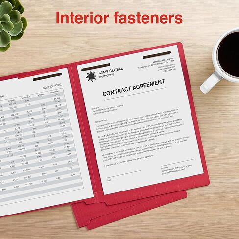Staples Classification Folder، توسيع 3/4 بوصة، مقاس ليتر، أحمر، 50/صندوق (ST62546) in Saudi Arabia
