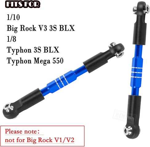 RC Turnbuckles Camber Links Upgrades Part for 1/10 Big Rock V3 3S BLX / 1/8 Typhon 3S BLX/Mega 550,Aluminum Turnbuckles Camber Links Hops Up,Navy Blue (not for Big Rock V1/V2) in Saudi Arabia
