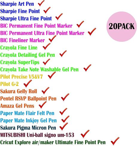 Pen Adapter Set Compatible with Cricut (Explore Air/Air 2/Air 3/Air 4 and Maker/Maker 3/Maker 4), Pen Adapter Compatible with (Sharpie/Bic/Crayola/Sakura/Pilot/Pentel/Paper Mate/Mitsubishi uni-Ball) in Saudi Arabia