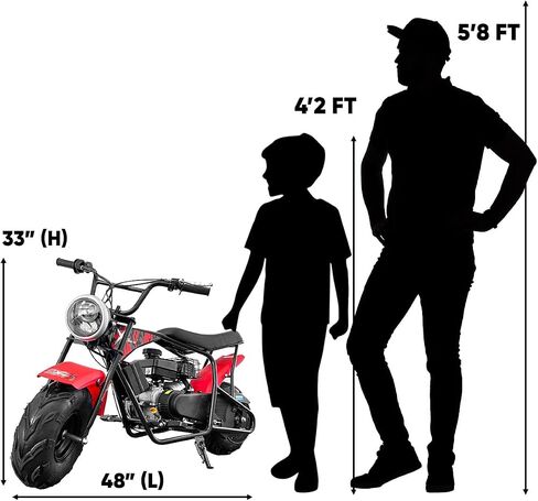 XtremepowerUS Mini Bike 4-Stroke Gas Prowered Off Road Trail Bike Dirt Mini Motorcycle Ride on 99cc 3.5HP Blue (Black) in Saudi Arabia