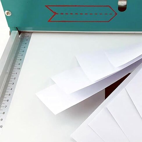 آلة طي الورق مقاس A4، أداة تجعيد الورق اليدوية بمقياس دقيق، عمق المسافة البادئة 0.8 مم وطول المسافة البادئة 320 مم، تجعيد الورق الفعال وتحديد المواقع بدقة للبطاقات والصور in Kuwait