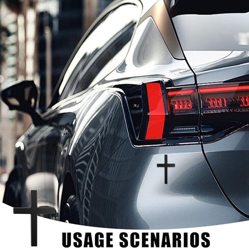 3 Pcs Metal Jesus Christian Badge Stickers, 3D Alloy Cross Emblems for Car, Self-Adhesive Scratch-Resistant Decals for Truck & SUV, Ideal for Thanksgiving & Christmas Day (Black) in Kuwait