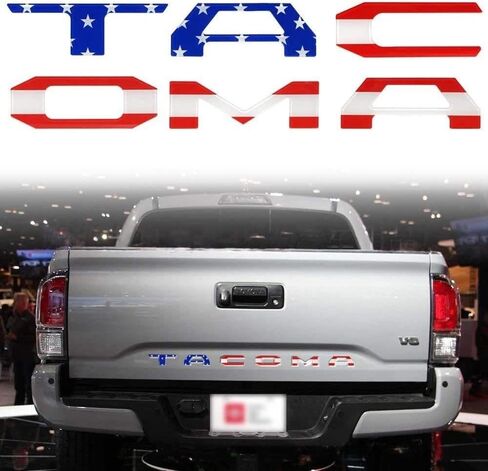 أحرف إدراج الباب الخلفي متوافقة مع ملحقات شعارات تاكوما ثلاثية الأبعاد 2016-2023 مع لاصق قوي (أسود) in Kuwait