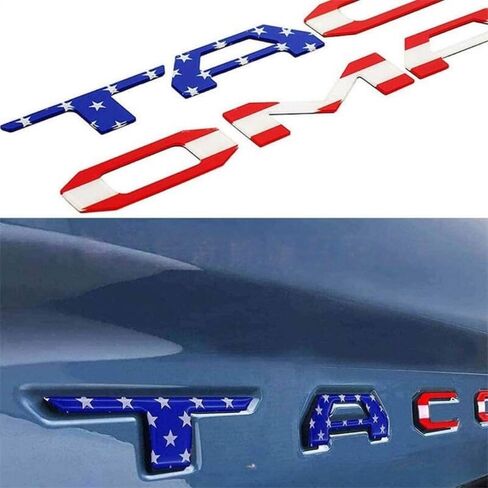 أحرف إدراج الباب الخلفي متوافقة مع ملحقات شعارات تاكوما ثلاثية الأبعاد 2016-2023 مع لاصق قوي (أسود) in Kuwait