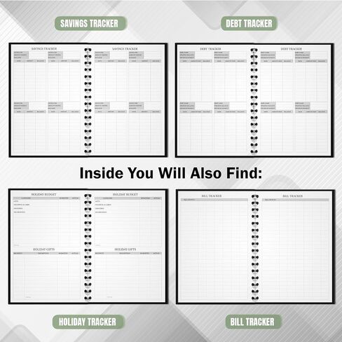 Budget Planner and Monthly Bill Organizer - Financial Planner Organizer Budget Book with Sticker Sheets - Bill Tracker Notebook | Budgeting Book with Debt, Saving and Expense Trackers - A5 in Kuwait