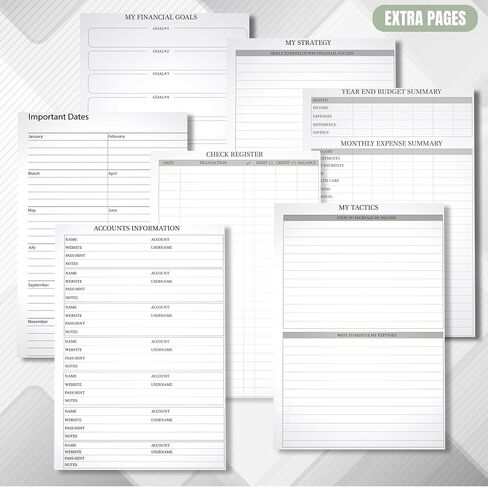 Budget Planner and Monthly Bill Organizer - Financial Planner Organizer Budget Book with Sticker Sheets - Bill Tracker Notebook | Budgeting Book with Debt, Saving and Expense Trackers - A5 in Kuwait