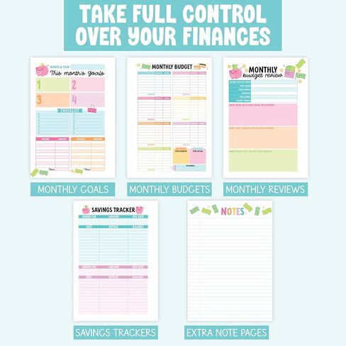 2026 Budget Planner and Monthly Bill Organizer - Monthly Budget Planner 2026, Financial Planners Budgeting Book, Bill Tracker Notebook for Expenses, Floral Undated Finance Organizer Journal in Kuwait