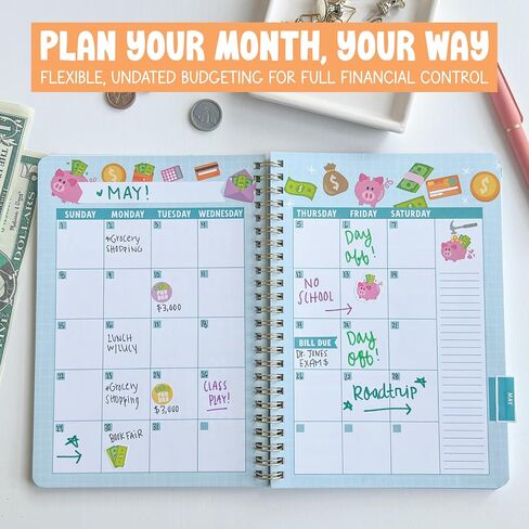 2026 Budget Planner and Monthly Bill Organizer - Monthly Budget Planner 2026, Financial Planners Budgeting Book, Bill Tracker Notebook for Expenses, Floral Undated Finance Organizer Journal in Kuwait