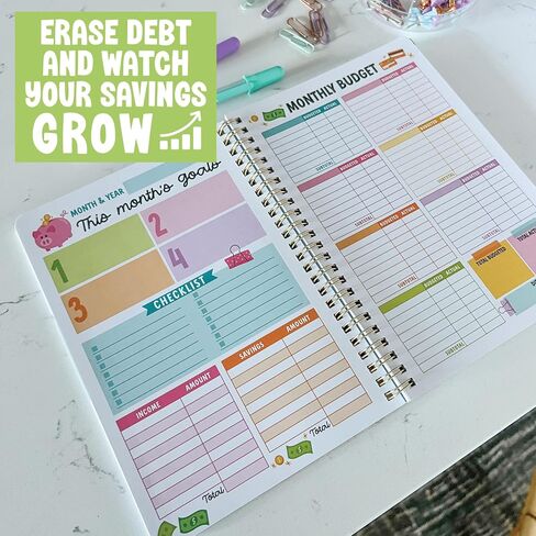 2026 Budget Planner and Monthly Bill Organizer - Monthly Budget Planner 2026, Financial Planners Budgeting Book, Bill Tracker Notebook for Expenses, Floral Undated Finance Organizer Journal in Kuwait
