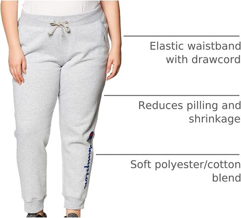 Champion womens Powerblend Joggers Sweatpants, Oxford Gray, X-Small US in Saudi Arabia