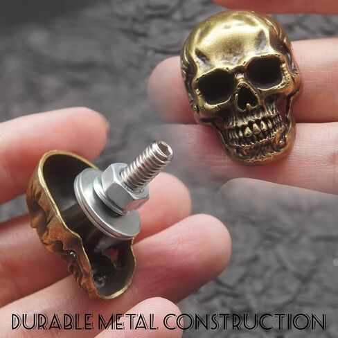 8 PCS Skull License Screws Skeleton Frame Plate Bolt Gothic Skulls Decor for Car, Motorcycle, Truck, Vehicle (Black) in Kuwait