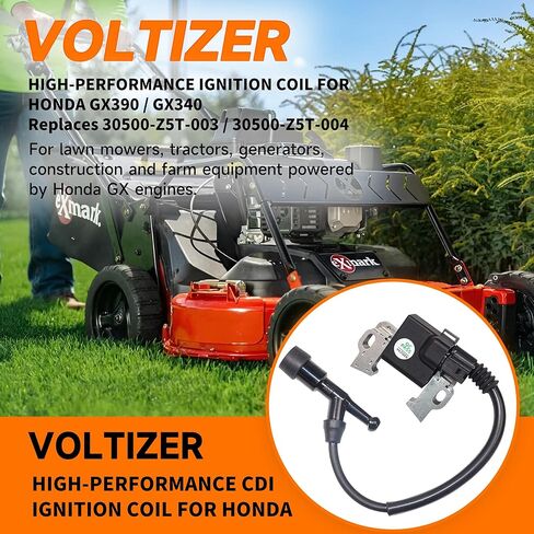 30500-Z5T-003 30500-Z5T-004 Coil – Fits Honda GX390 Ignition Coil with 4-Prong Connector – Includes Replacement Spark Plug and Installation Accessories – Factory Direct Value Kit in Saudi Arabia
