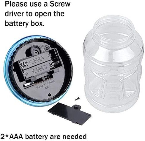 Large Piggy Banks for Adults, Digital Counting Money Jar, 1.8L Capacity Coin Counter Machine with LCD Counter, Change Jars for Saving for Boys, Designed for All US Coins (Blue) in Saudi Arabia