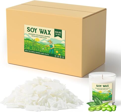 NORVENCE Soy Wax for Candle Making, Natural Soy Wax Flakes 1lb, Premium Candle Wax for DIY Candle Crafting in Saudi Arabia