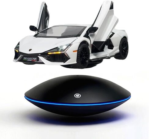 Floating Model Car,360 Degree Magnet Display Stand, Levitating Decor, Magnetic Display, Magnetic Levitation for Figures and Toys (White) in Saudi Arabia