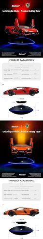 Floating Model Car,360 Degree Magnet Display Stand, Levitating Decor, Magnetic Display, Magnetic Levitation for Figures and Toys (White) in Saudi Arabia