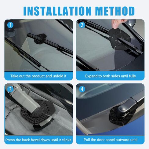 2PCS Silicone Windshield Wiper Covers Arm Hole Protector Pivot Guards, Front Wiper Protective Pad Guard, Dust-Proof Anti-Leaf Wipers Arms Protector Cover Prevents Blockage Universal for Most Cars in Kuwait