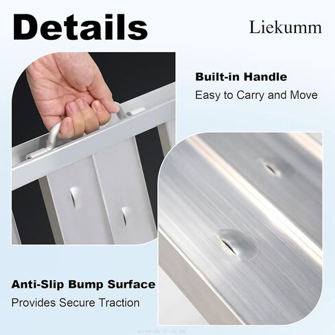 Liekumm 47 "سلالم سقيفة الصلب ، منحدر سعة 1300 رطل لقعة العشب ، منحدرات تحميل لشاحنات الالتقاط ، UTVs ، ATVs ، المقطورات ، الدراجات الإلكترونية ، الدراجات ، الدراجات النارية ، منحدر لتحميل سرير الشاحنة ، حزمة 2 من 2 in Kuwait