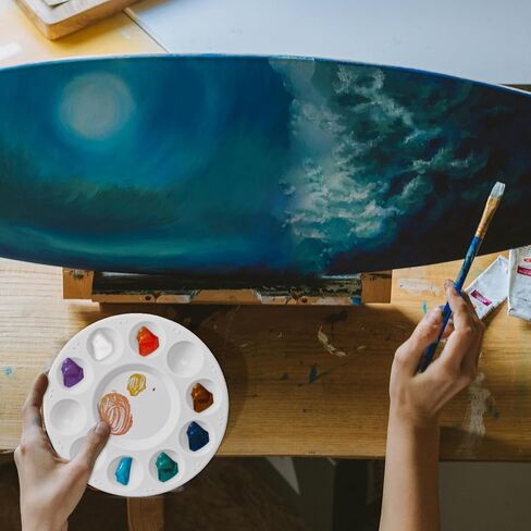 8 قطع من لوحات صينية الطلاء، لوحات طلاء بلاستيكية، صينية رسم لوحة ألوان مائية لحفلات الرسم، الأعمال اليدوية والرسم الفني in Kuwait