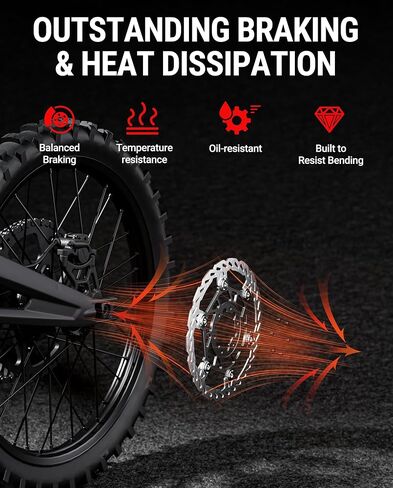 دوار فرامل قرص خلفي عائم (220 مم)، قلب من الألومنيوم للطائرة، دوارات فرامل MTB من الفولاذ المقاوم للصدأ مع 6 فتحات، سمك 2.3 مم، أداء عالي لـ Talaria Sting R MX3، MX4 (خلفي) in Kuwait