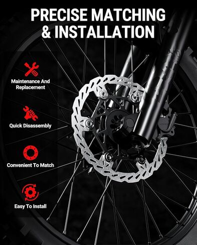 دوار فرامل قرص خلفي عائم (220 مم)، قلب من الألومنيوم للطائرة، دوارات فرامل MTB من الفولاذ المقاوم للصدأ مع 6 فتحات، سمك 2.3 مم، أداء عالي لـ Talaria Sting R MX3، MX4 (خلفي) in Kuwait