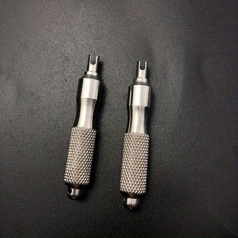 2pcs Tire Valve Core Stems Remover Screwdriver Key Chain Auto Truck Bicycle Wheel Repair Tool Dual Use Car Accessories in Saudi Arabia