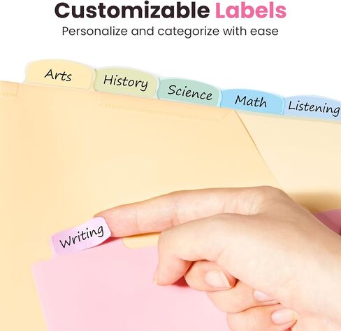Sooez 8-Tab Binder Dividers with Two Pockets, 8 Tabs Dividers for 3 Ring Binder Organizers, 3-Hole Plastic Sheets Protectors for US Letter Size, School, College, Office Supplies, Pastels, Set of 1 in Saudi Arabia