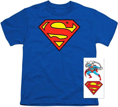 Popfunk Classic Juvenile Superman Classic Logo T Shirt & Stickers in Saudi Arabia