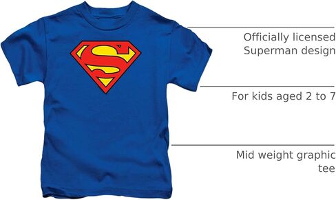 Popfunk Classic Juvenile Superman Classic Logo T Shirt & Stickers in Saudi Arabia