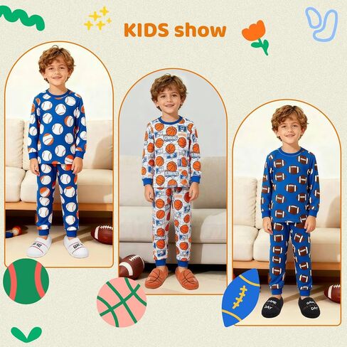 Little Kids Big Boys Ball Sports Slippers, Kids Warm House Shoes - Cute Winter Nonslip Indoor Basketball Football Baseball Slippers in Saudi Arabia