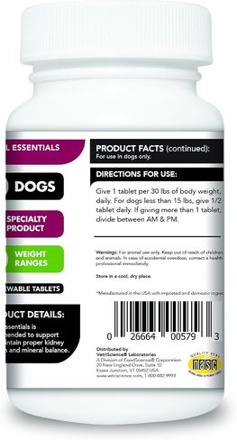 VetriScience Laboratories - UT Strength STAT for Dogs, Urinary Tract Support Supplement for Dogs, 90 Chewable Tablets in Kuwait
