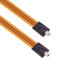 Fancasee (Ultra-Thin) Flat Coaxial Cable F Female to F Female Plug Jack Connector Adapter Coax Cable for Digital Audio Video TV Satellite Door Windows Outdoor Cable Wire Antenna Lead-in Indoor