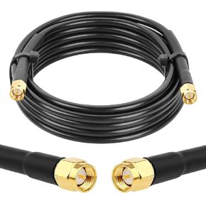 MOOKEERF SMA Male to SMA Male Cable 15ft,RG58 SMA Cable 50 ohm SMA Male to Male Coax Cable Low Loss SMA Extension Antenna Cable for 3G/4G/LTE/GPS/RF Radio/WiFi Antenna Applications