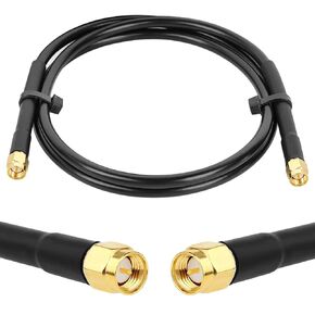 MOOKEERF SMA Male to SMA Male Cable 15ft,RG58 SMA Cable 50 ohm SMA Male to Male Coax Cable Low Loss SMA Extension Antenna Cable for 3G/4G/LTE/GPS/RF Radio/WiFi Antenna Applications