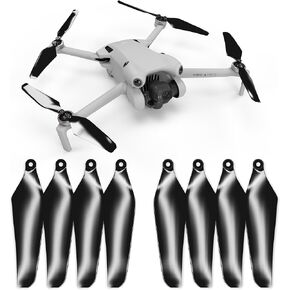 مراوح Master Airscrew Super Stealth لـ DJI Mini 4 Pro وMini 3 Pro - أسود، 4 مراوح في المجموعة
