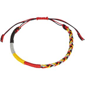 yipima Handmade Colored Braided Bracelet for Women Men, Tibetan Buddhism Red Black Rope Strand Bracelet for Protection, Good Luck, Infinity Jewelry