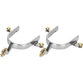 EVTSCAN 1Pair Stainless Steel Horse Spurs Walking Horse Roping Spurs West Style Unisex Horse Spurs Not Rust Spurs Accessories