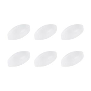 MECCANIXITY Magnetic Stirrer Mixer Stir Bar Rod 10mm(0.39") x5mm Olive Shape PTFE Coating Magnet White for Laboratory 6Pcs