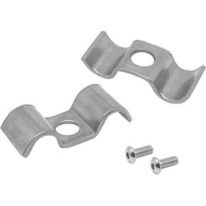 (10Set)16mm (5/8inch) Stainless Steel Double Line Clamps Kit with Hexagon Socket Screws M5x12 Silver Tone