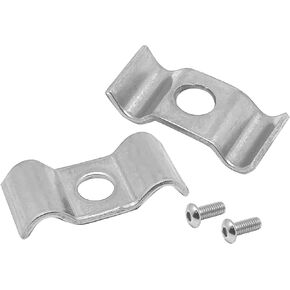 (10Set)16mm (5/8inch) Stainless Steel Double Line Clamps Kit with Hexagon Socket Screws M5x12 Silver Tone