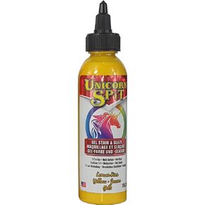 Unicorn SPiT 5770004 Gel Stain and Glaze, Lemon Kiss 4.0 FL OZ Bottle, Yellows